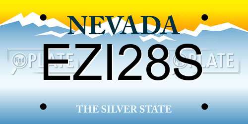 EZI28S Nevada License Plate