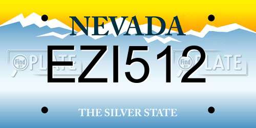 EZI512 Nevada License Plate