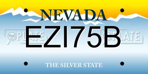 EZI75B Nevada License Plate