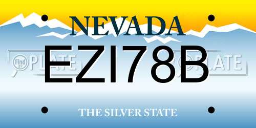 EZI78B Nevada License Plate