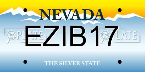 EZIB17 Nevada License Plate