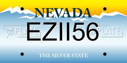 EZII56 Nevada License Plate