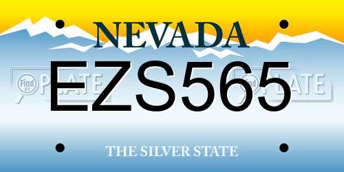 EZS565 Nevada License Plate