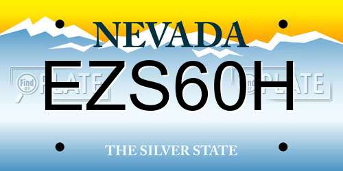 EZS60H Nevada License Plate