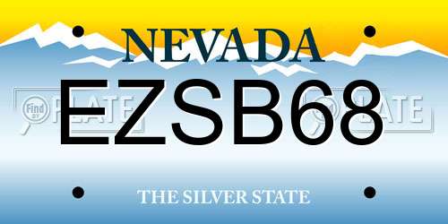 EZSB68 Nevada License Plate
