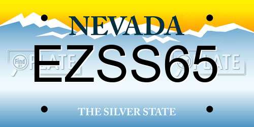 EZSS65 Nevada License Plate