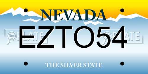EZTO54 Nevada License Plate