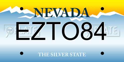 EZTO84 Nevada License Plate