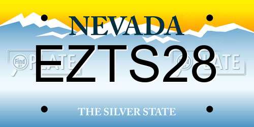 EZTS28 Nevada License Plate