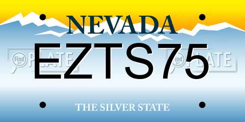 EZTS75 Nevada License Plate