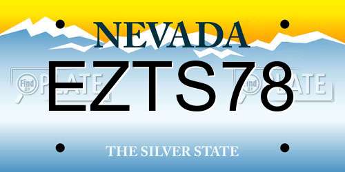EZTS78 Nevada License Plate