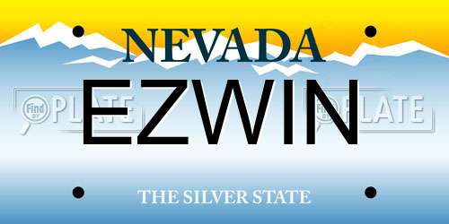 EZWIN Nevada License Plate