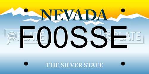 F00SSE Nevada License Plate