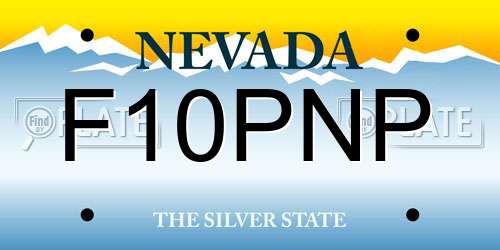 F10PNP Nevada License Plate