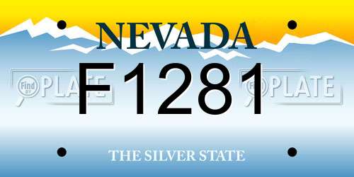 F1281 Nevada License Plate