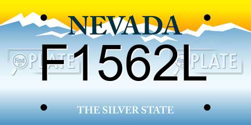 F1562L Nevada License Plate
