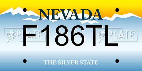 F186TL Nevada License Plate