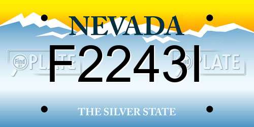 F2243I Nevada License Plate