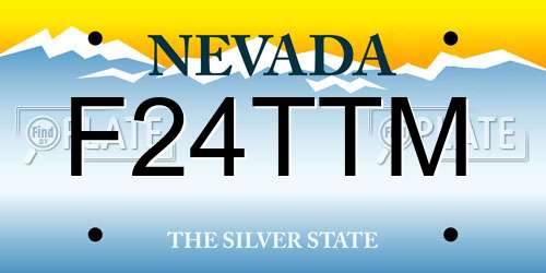 F24TTM Nevada License Plate