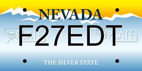 F27EDT Nevada License Plate