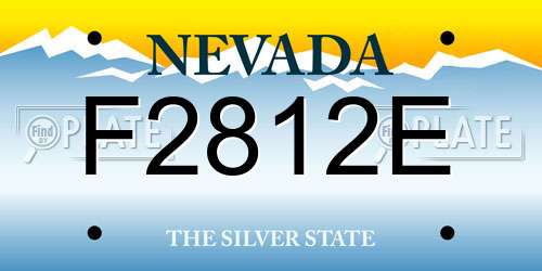 F2812E Nevada License Plate