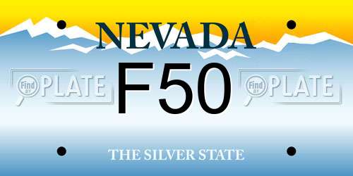 F50 Nevada License Plate