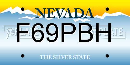 F69PBH Nevada License Plate