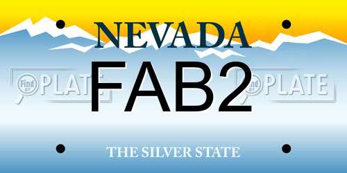 FAB2 Nevada License Plate
