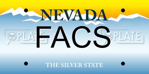 FACS Nevada License Plate
