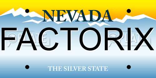 FACTORIX Nevada License Plate