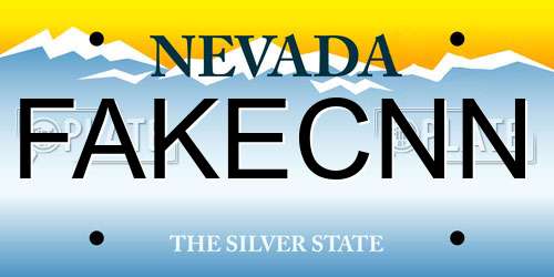 FAKECNN Nevada License Plate