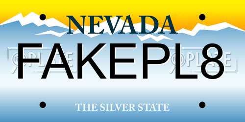 FAKEPL8 Nevada License Plate
