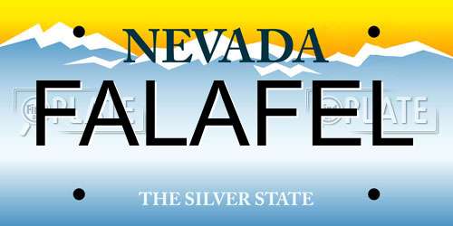 FALAFEL Nevada License Plate