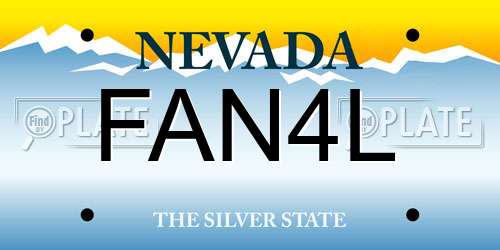 FAN4L Nevada License Plate