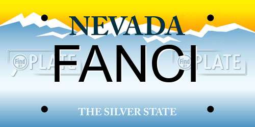 FANCI Nevada License Plate