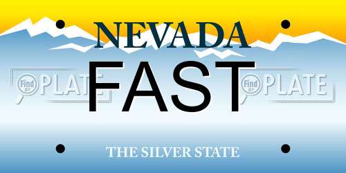 FAST Nevada License Plate