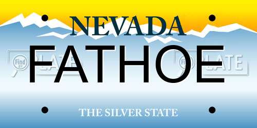 FATHOE Nevada License Plate