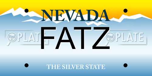 FATZ Nevada License Plate