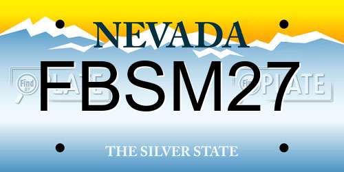 FBSM27 Nevada License Plate