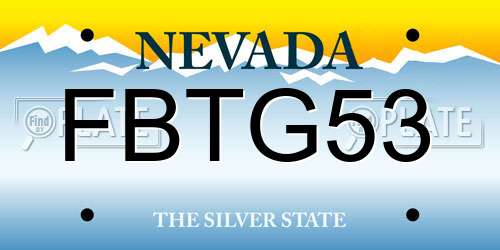 FBTG53 Nevada License Plate