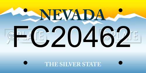 FC20462 Nevada License Plate