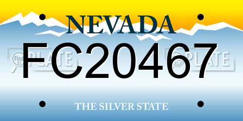 FC20467 Nevada License Plate
