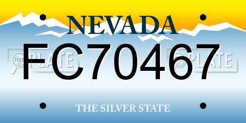 FC70467 Nevada License Plate