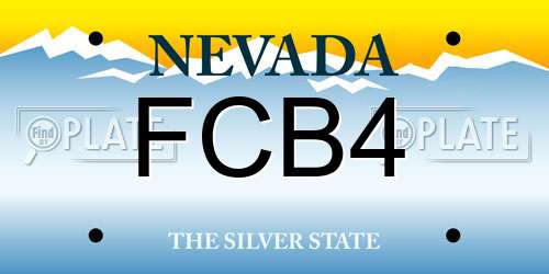 FCB4 Nevada License Plate
