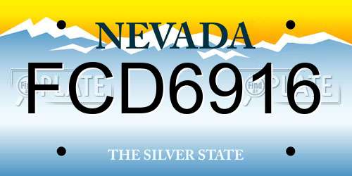 FCD6916 Nevada License Plate