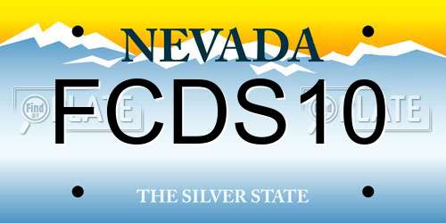 FCDS10 Nevada License Plate