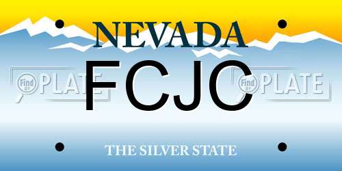 FCJC Nevada License Plate