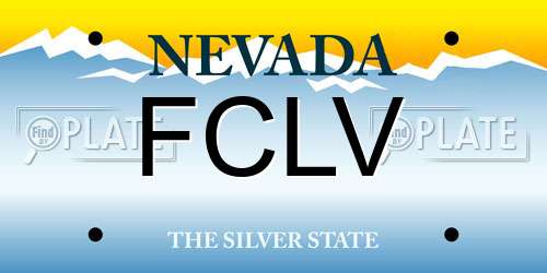 FCLV Nevada License Plate