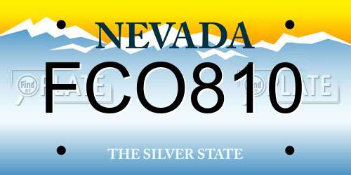 FCO810 Nevada License Plate
