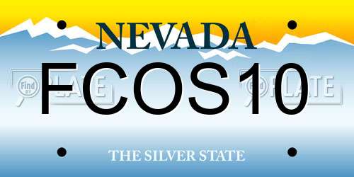 FCOS10 Nevada License Plate